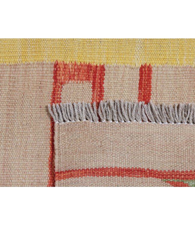 237x170 cm Handgewebter Moderner  Woll-Kelim-Teppich