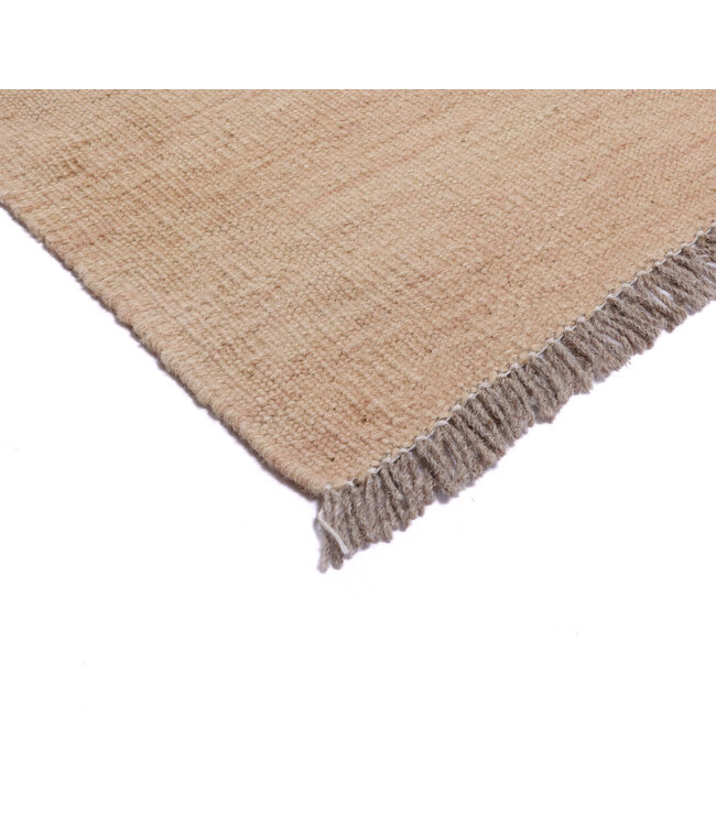 242x173 cm Handwoven Modern Red Wool Kilim Rug