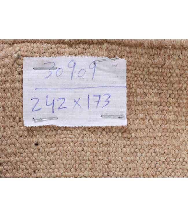 242x173 cm Handwoven Modern Red Wool Kilim Rug