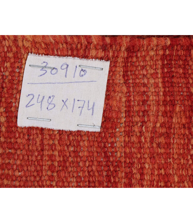 248x174 cm Handgewebter Moderner  Woll-Kelim-Teppic