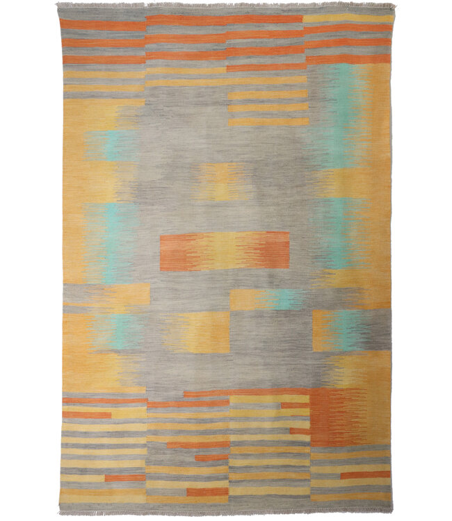 248x166 cm Handgeweven Moderne  Wollen Kelim Tapijt