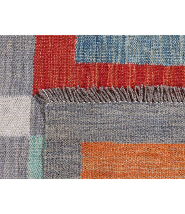 249x177 cm Handgeweven Moderne  Wollen Kelim Tapijt