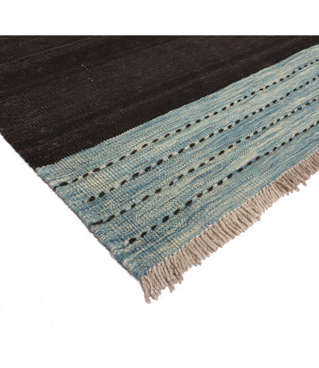 236x183 cm Handwoven Modern Red Wool Kilim Rug