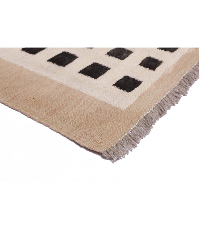 183x180 cm Handgewebter Moderner  Woll-Kelim-Teppich