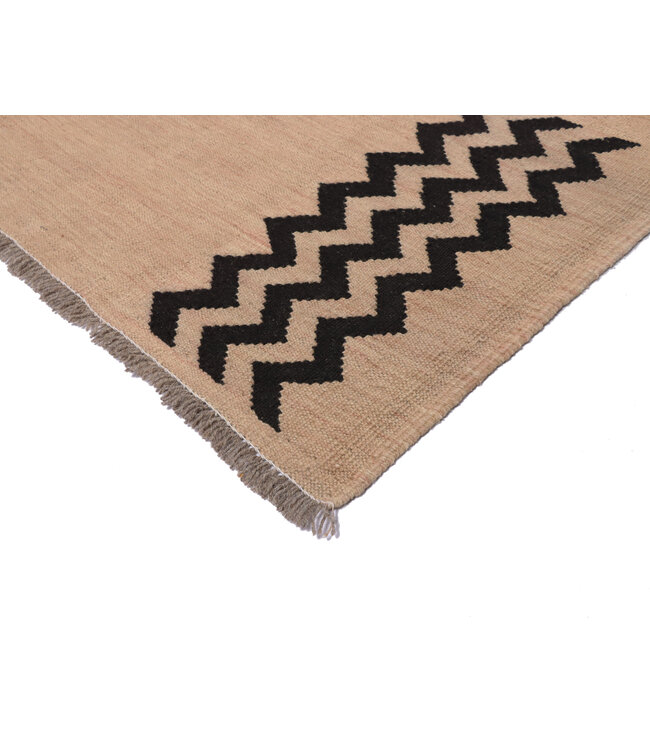 201x149 cm Handwoven Modern Red Wool Kilim Rug