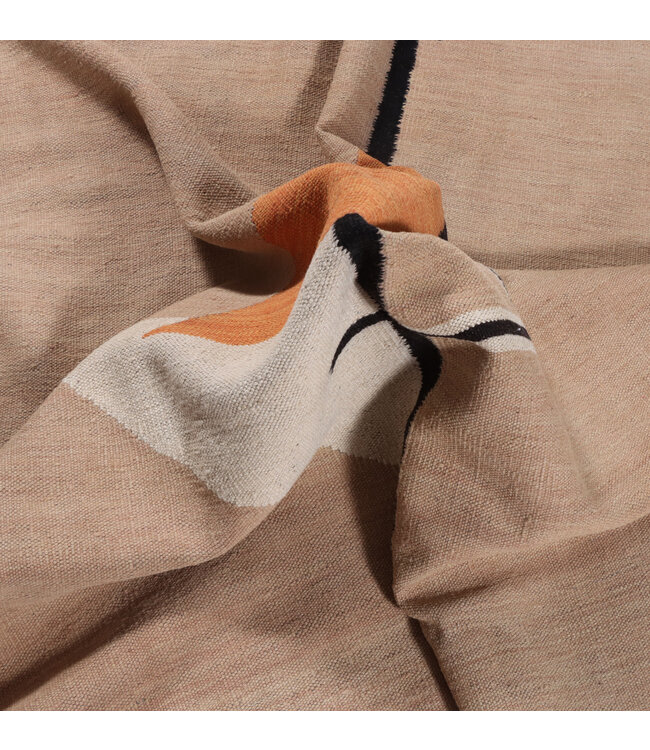 201x149 cm Handgewebter Moderner  Woll-Kelim-Teppich