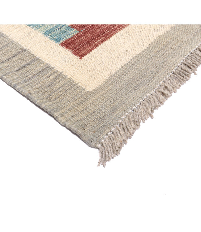 209x151 cm Handgewebter Moderner  Woll-Kelim-Teppich