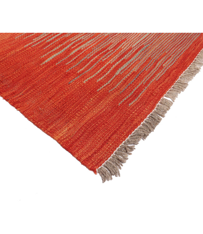 202x148 cm Handgeweven Moderne  Wollen Kelim Tapijt