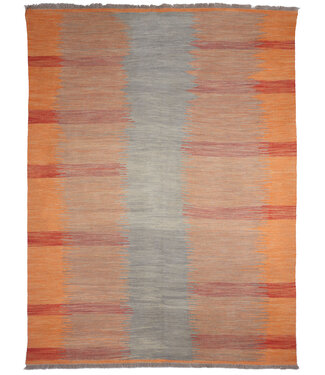 Kelimshop 205x151 cm Handgewebter Moderner  Woll-Kelim-Teppich