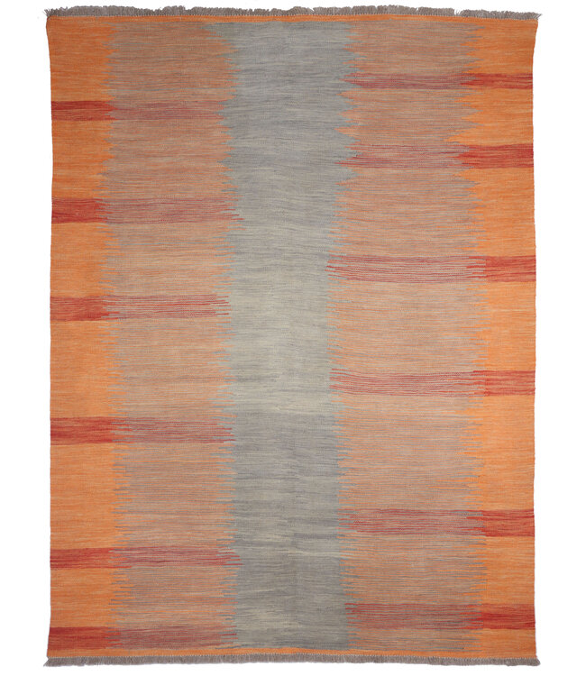 205x151 cm Handgewebter Moderner  Woll-Kelim-Teppich