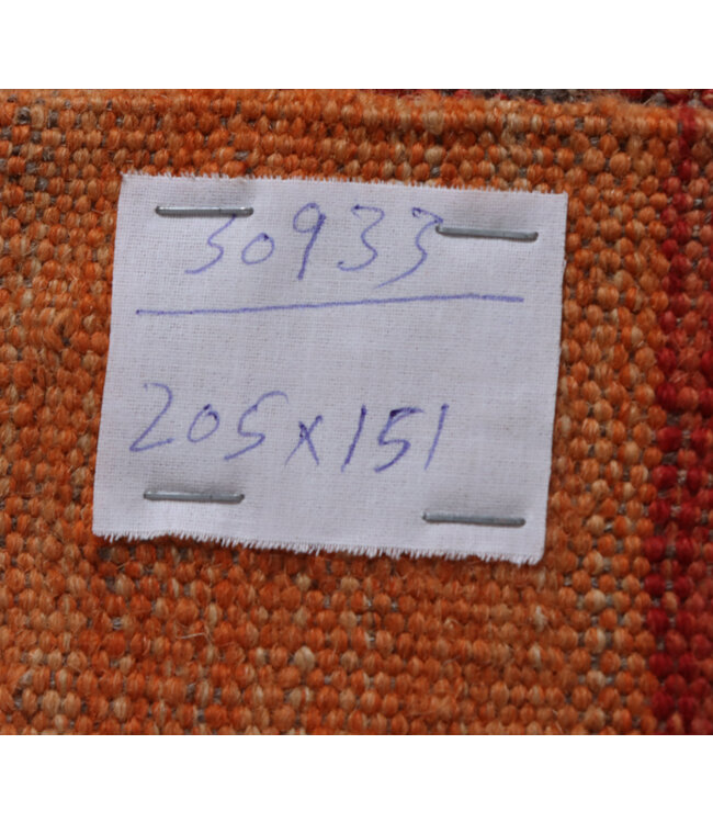 205x151 cm Handgewebter Moderner  Woll-Kelim-Teppich