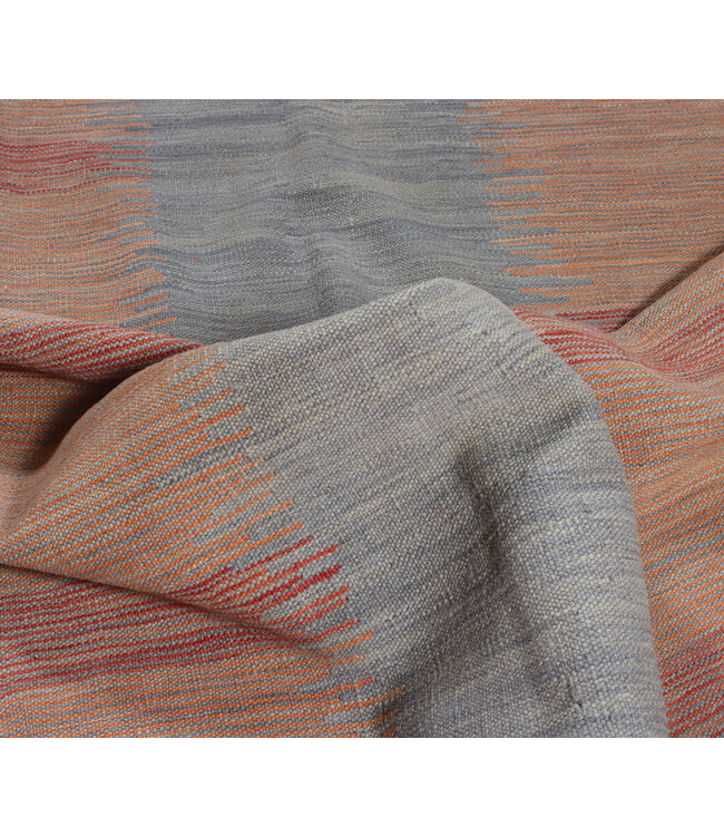 205x151 cm Handgewebter Moderner  Woll-Kelim-Teppich