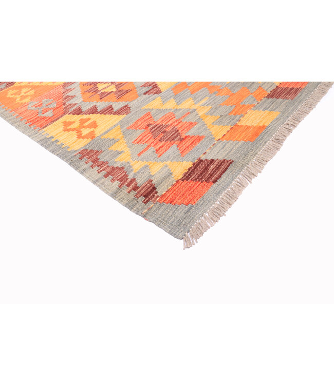248x176 cm Handwoven Traditional Kelim Area Rug Wool Carpet