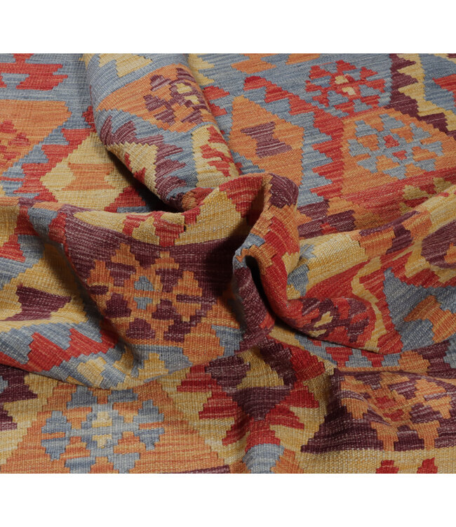 240x176cm Handgewebter Traditioneller Kelim Teppich Woll