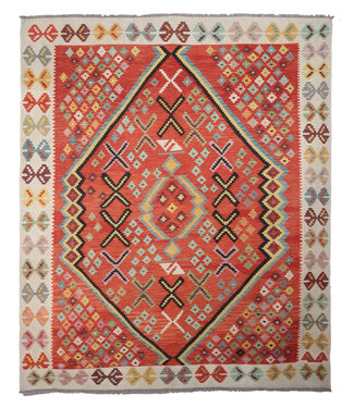 Kelimshop 242x200 cm Handgewebter Traditioneller Kelim Teppich Woll Kelimshop 242x200 cm Handgewebter Traditioneller Kelim Teppich Woll