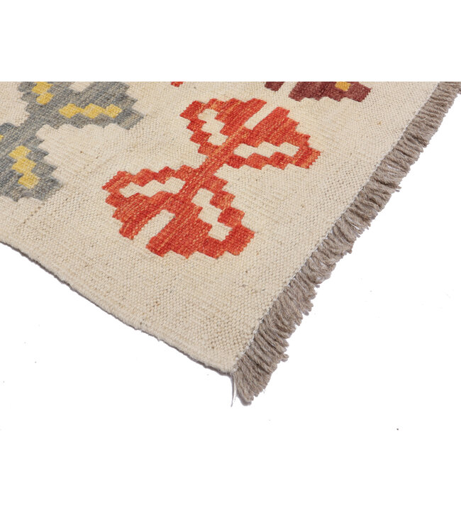 242x200 cm Handgewebter Traditioneller Kelim Teppich Woll