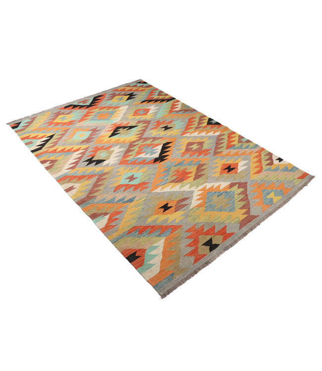 244x171 cm Handgewebter Traditioneller Kelim Teppich Woll