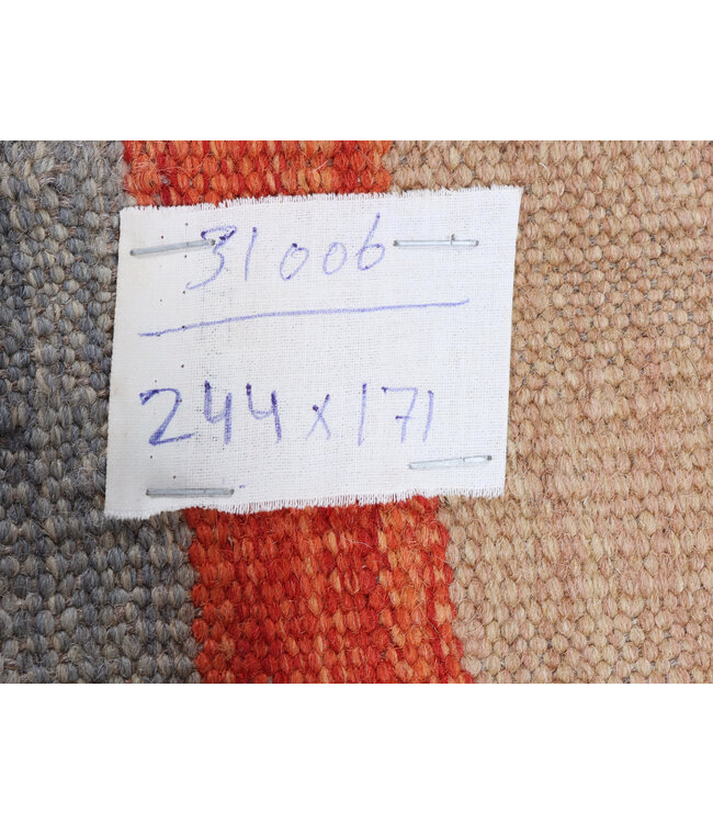 244x171 cm Handwoven Traditional Kelim Area Rug Wool Carpet