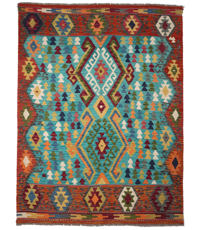 248x179 cm Handgewebter Traditioneller Kelim Teppich Woll