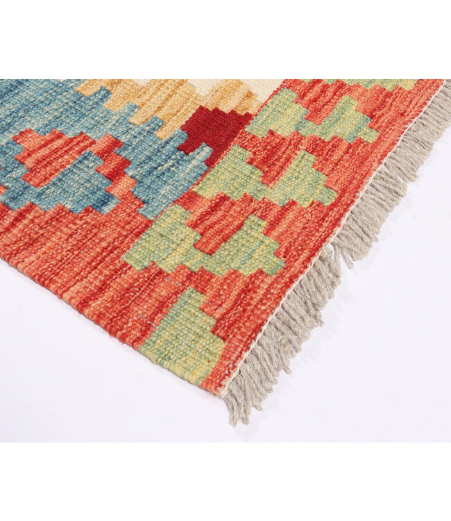 184x128 cm Handgewebter Traditioneller Kelim Teppich Woll