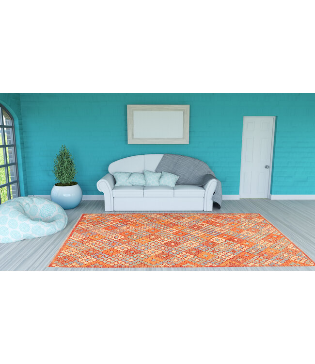 292x205 cm Handgeweven Traditioneel Kelim Tapijt Wol