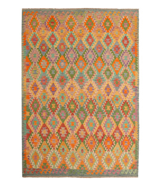Kelimshop 290x204cm Handgewebter Traditioneller Kelim Teppich Woll Kelimshop 290x204cm Handgewebter Traditioneller Kelim Teppich Woll