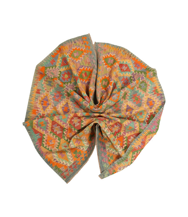 290x204cm Handgewebter Traditioneller Kelim Teppich Woll