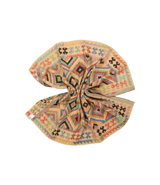 294x202cm Handwoven Traditional Kelim Area Rug Wool Carpet