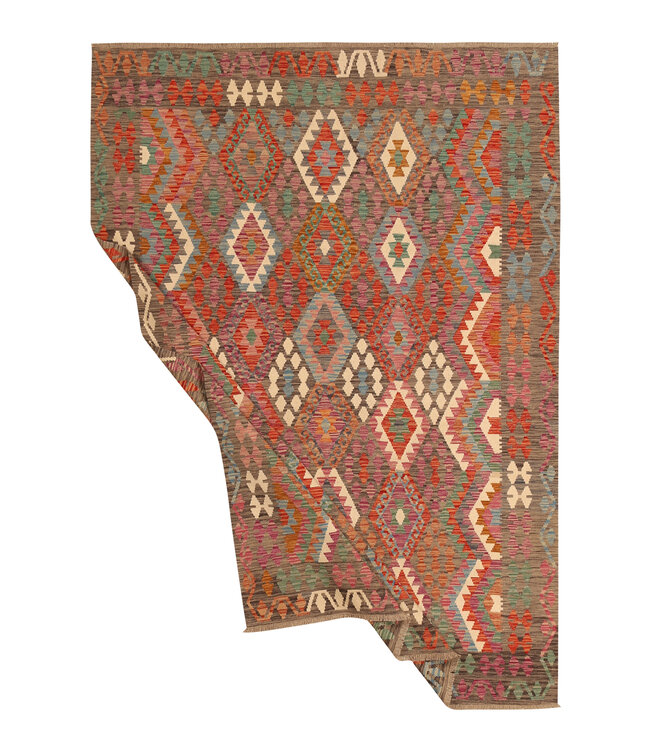 297x204cm Handwoven Traditional Kelim Area Rug Wool Carpet