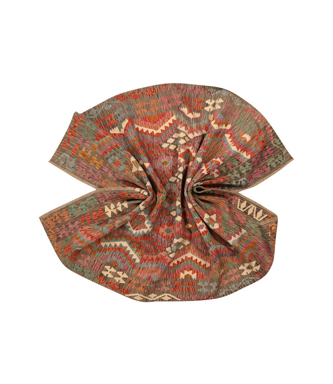 297x204cm Handgewebter Traditioneller Kelim Teppich Woll