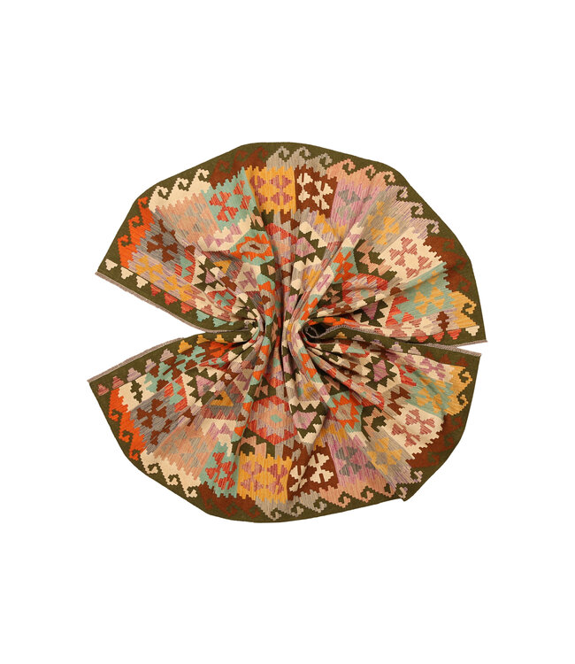 303x209cm Handgewebter Traditioneller Kelim Teppich Woll