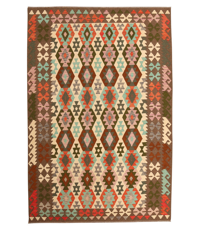 Kelimshop 303x205cm Handwoven Traditional Kelim Area Rug Wool Carpet