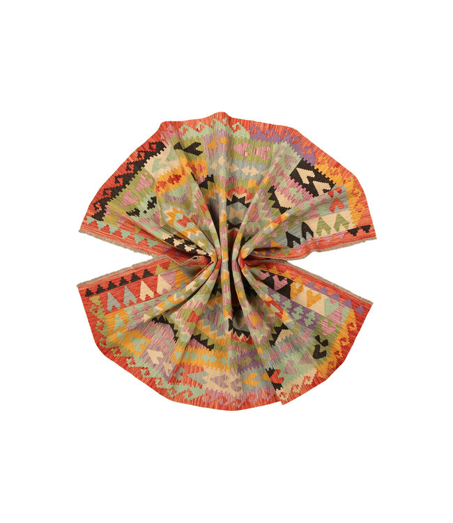 297x204cm Handgewebter Traditioneller Kelim Teppich Woll