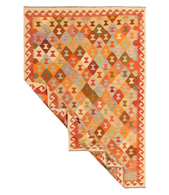 300x201cm Handwoven Traditional Kelim Area Rug Wool Carpet