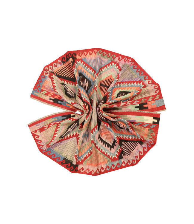 303x198cm Handgewebter Traditioneller Kelim Teppich Woll