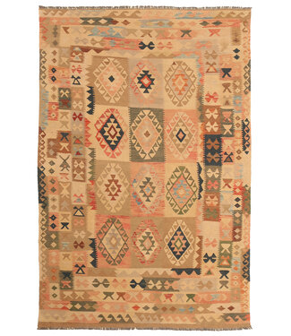 Kelimshop 306x199cm Handgewebter Traditioneller Kelim Teppich Woll