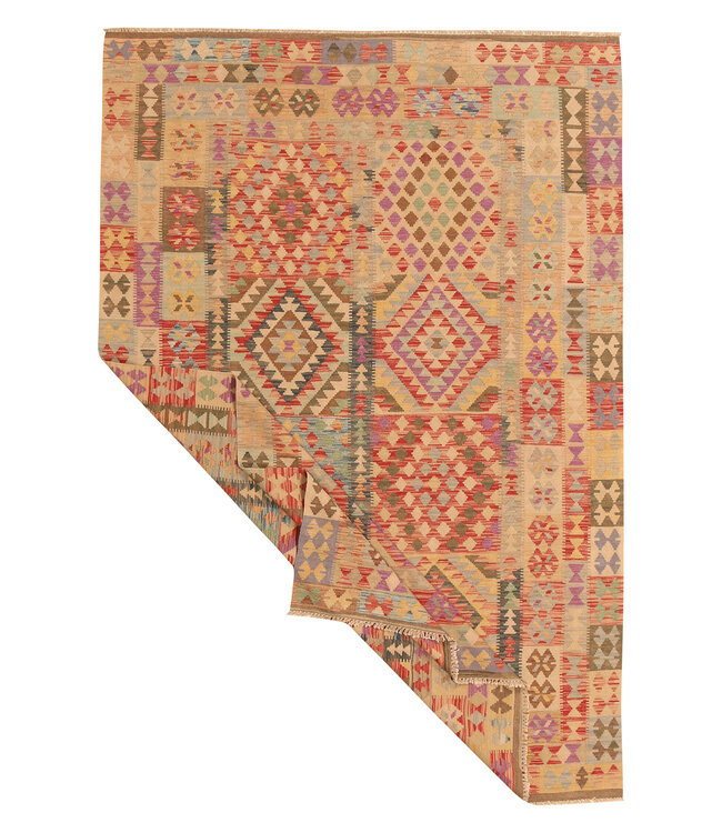 297x199cm Handwoven Traditional Kelim Area Rug Wool Carpet