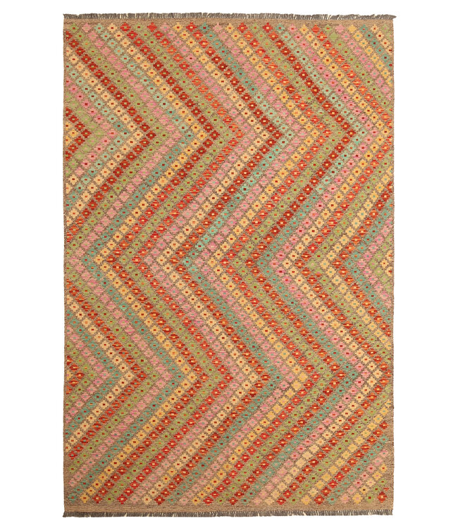 305x206cm Afghan Oriental wool carpet Handmade Kelim Rug