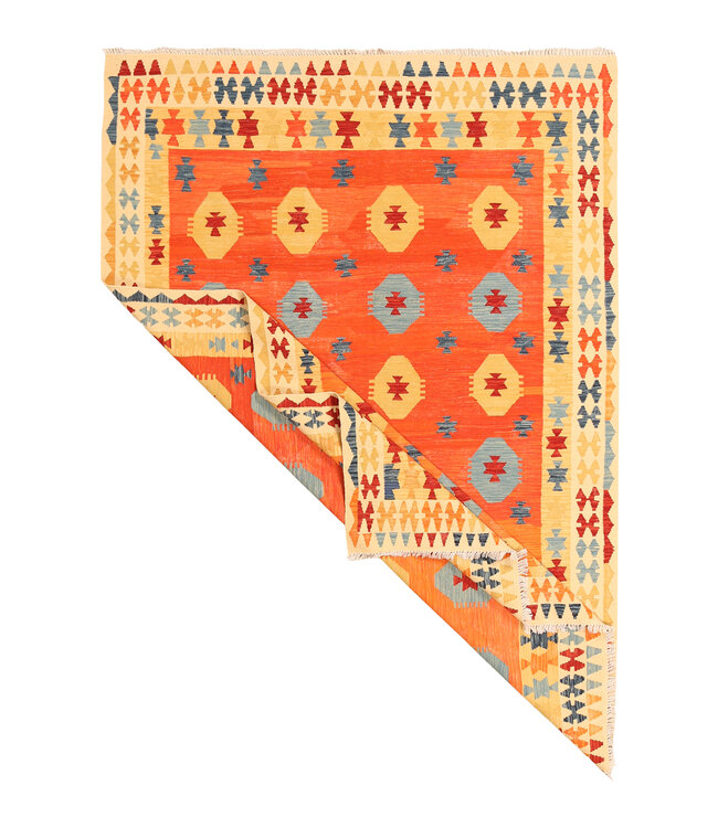 288x201cm Afghaans oosters wollen tapijt handgemaakt Kelim-kleed