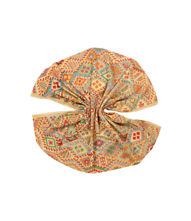 291x208cm Afghanischer orientalischer Wollteppich handgefertigter Kelim-Teppich