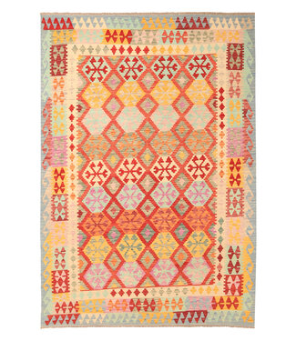 Kelimshop 308x207cm Afghanischer orientalischer Wollteppich handgefertigter Kelim-Teppich Kelimshop 308x207cm Afghanischer orientalischer Wollteppich handgefertigter Kelim-Teppich