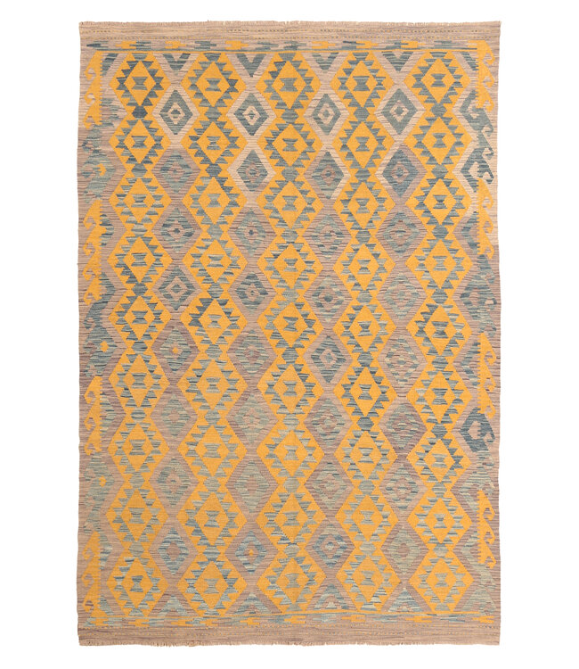 298x205cm Afghan Oriental wool carpet Handmade Kelim Rug