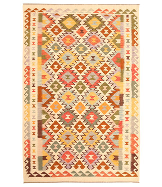 Kelimshop 295x200cm Afghanischer orientalischer Wollteppich handgefertigter Kelim-Teppich Kelimshop 295x200cm Afghanischer orientalischer Wollteppich handgefertigter Kelim-Teppich