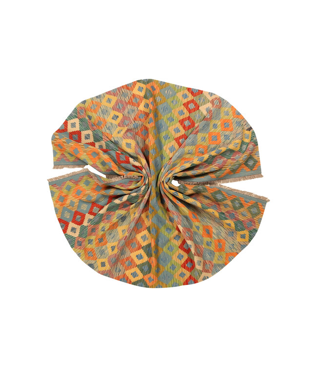 301x202cm Afghaans oosters wollen tapijt handgemaakt Kelim-kleed