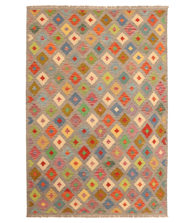 299x199cm Afghaans oosters wollen tapijt handgemaakt Kelim-kleed