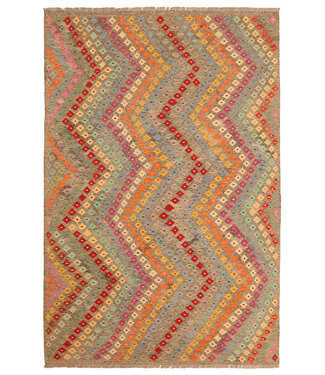 Kelimshop 305x202cm Afghanischer orientalischer Wollteppich handgefertigter Kelim-Teppich Kelimshop 305x202cm Afghanischer orientalischer Wollteppich handgefertigter Kelim-Teppich