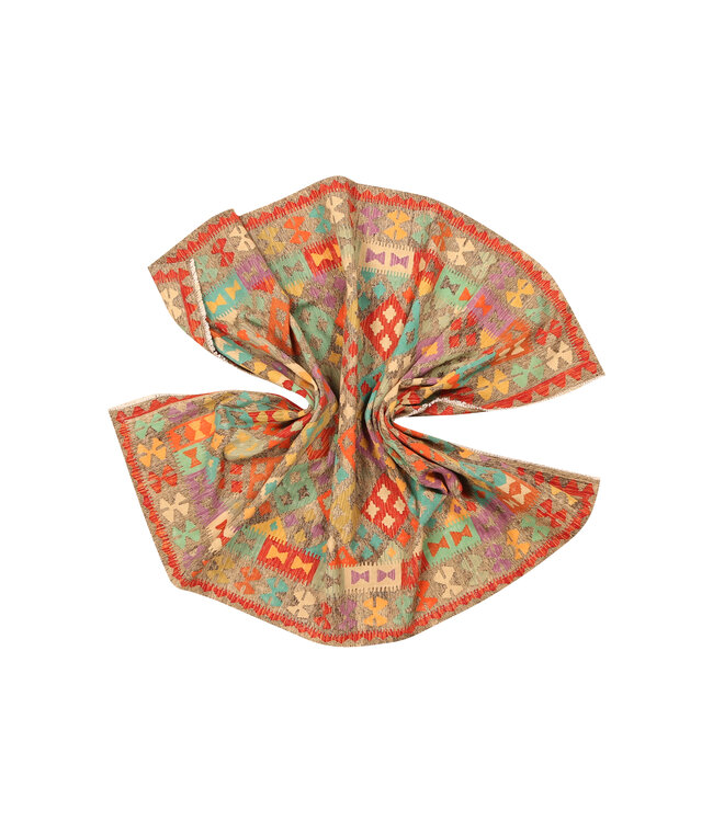 302x200cm  Afghaans oosters wollen tapijt handgemaakt Kelim-kleed