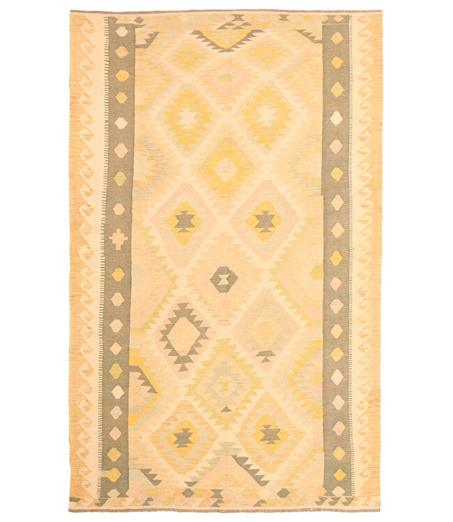 297x180cm Afghan Oriental wool carpet Handmade Kelim Rug