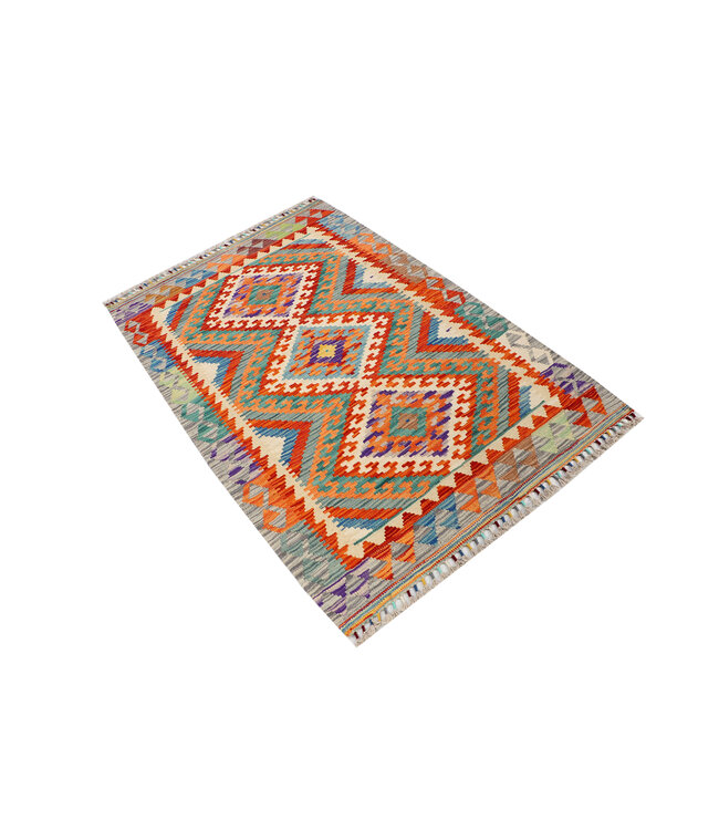 156x102 Afghan Oriental wool carpet Handmade Kelim Rug