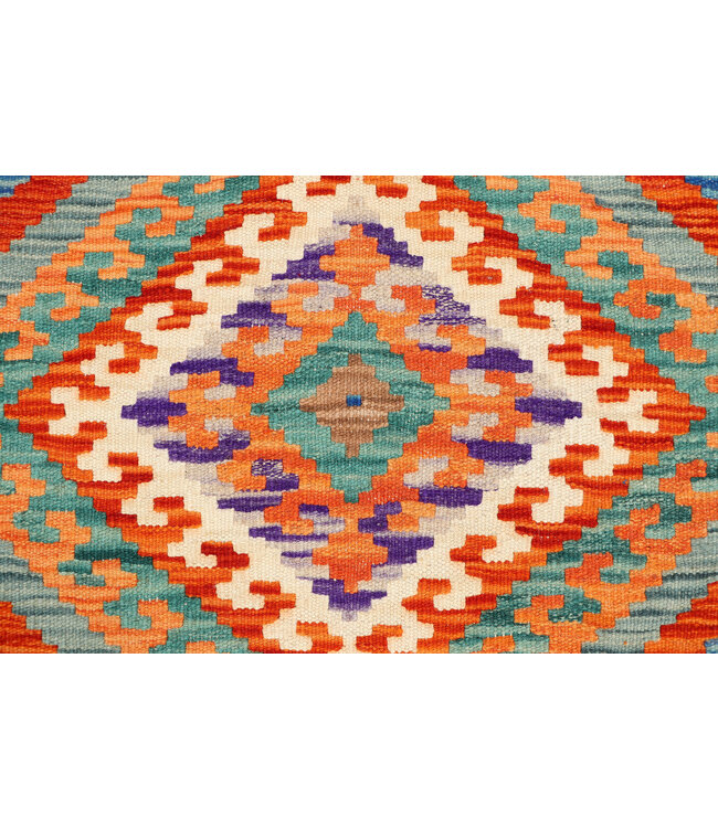 156x102 Afghanischer orientalischer Wollteppich handgefertigter Kelim-Teppich